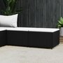 Voir la diapositive 1 : VIDAXL Repose-pieds de jardin et coussins lot de 2 noir resine tressee