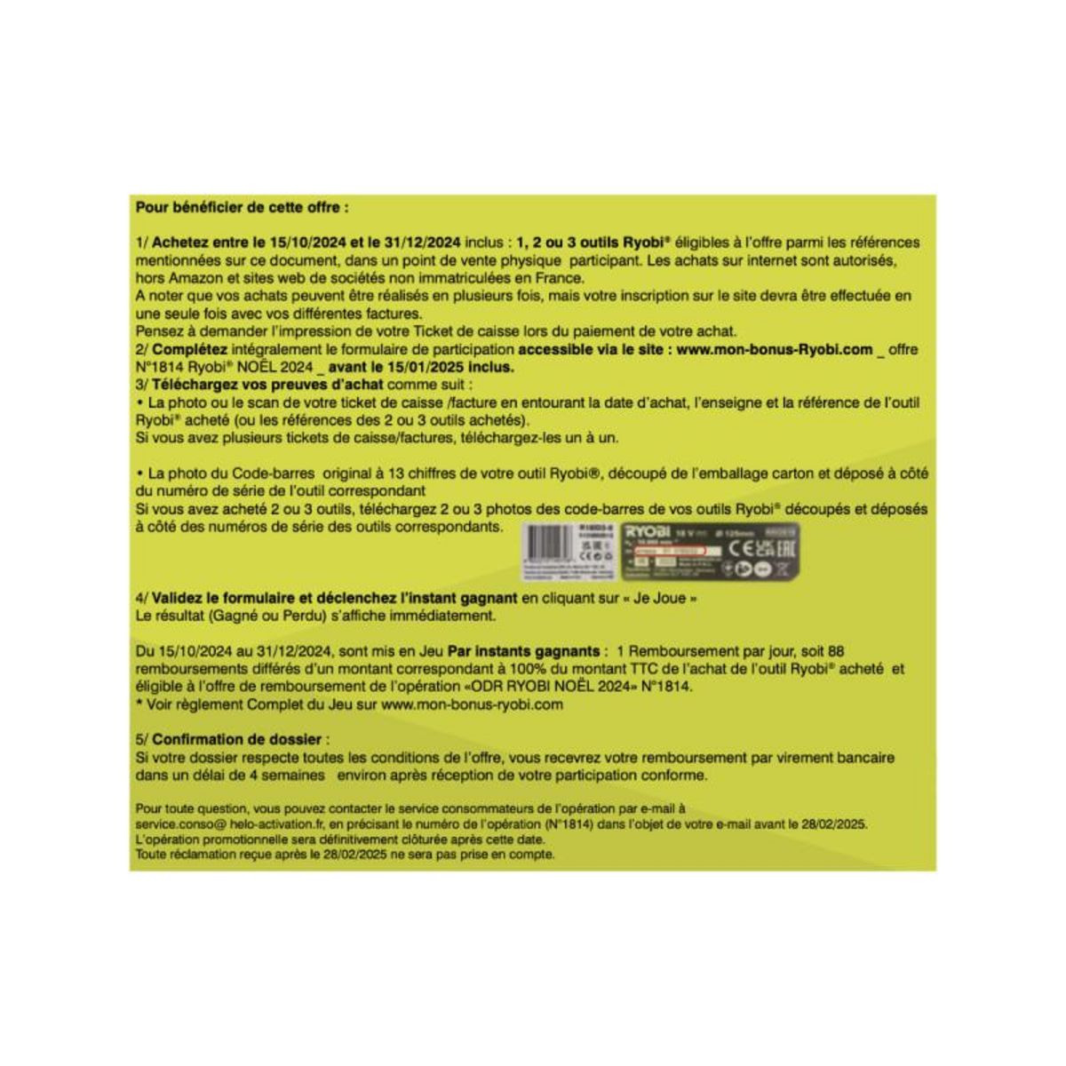 Ryobi Perceuse Visseuse RYOBI - R18DD2-220S - 18V One Plus - 2 batteries 2,0Ah - 1 chargeur