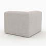 Voir la diapositive 3 : MAISON PAVANE Canapé modulable en tissu beige 2 places avec pouf-Hestia