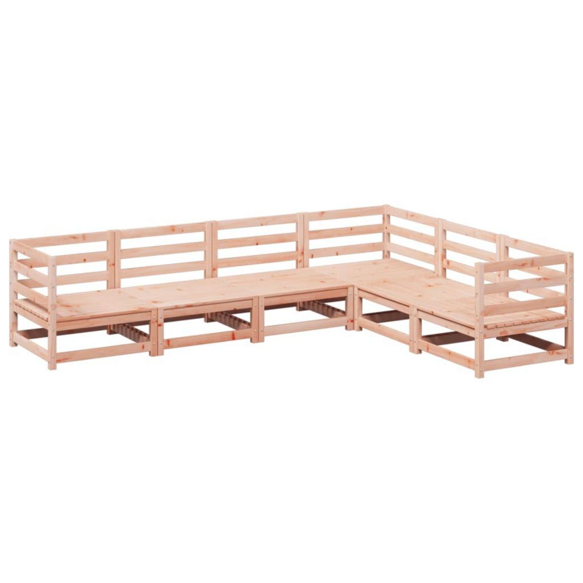 VIDAXL Salon de jardin 6 pcs bois massif sapin de douglas