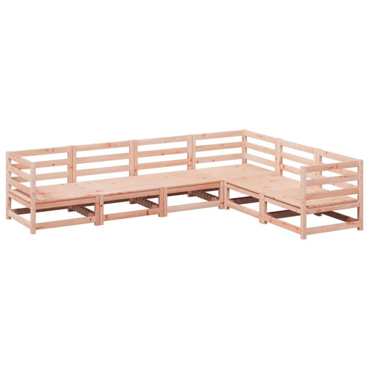 VIDAXL Salon de jardin 6 pcs bois massif sapin de douglas