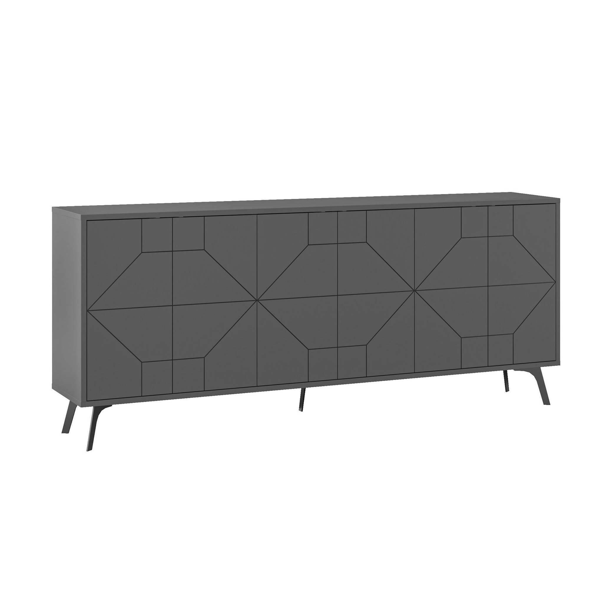 Habitat et Jardin Buffet en bois  dune  - 183 x 35 x 77 cm - anthracite
