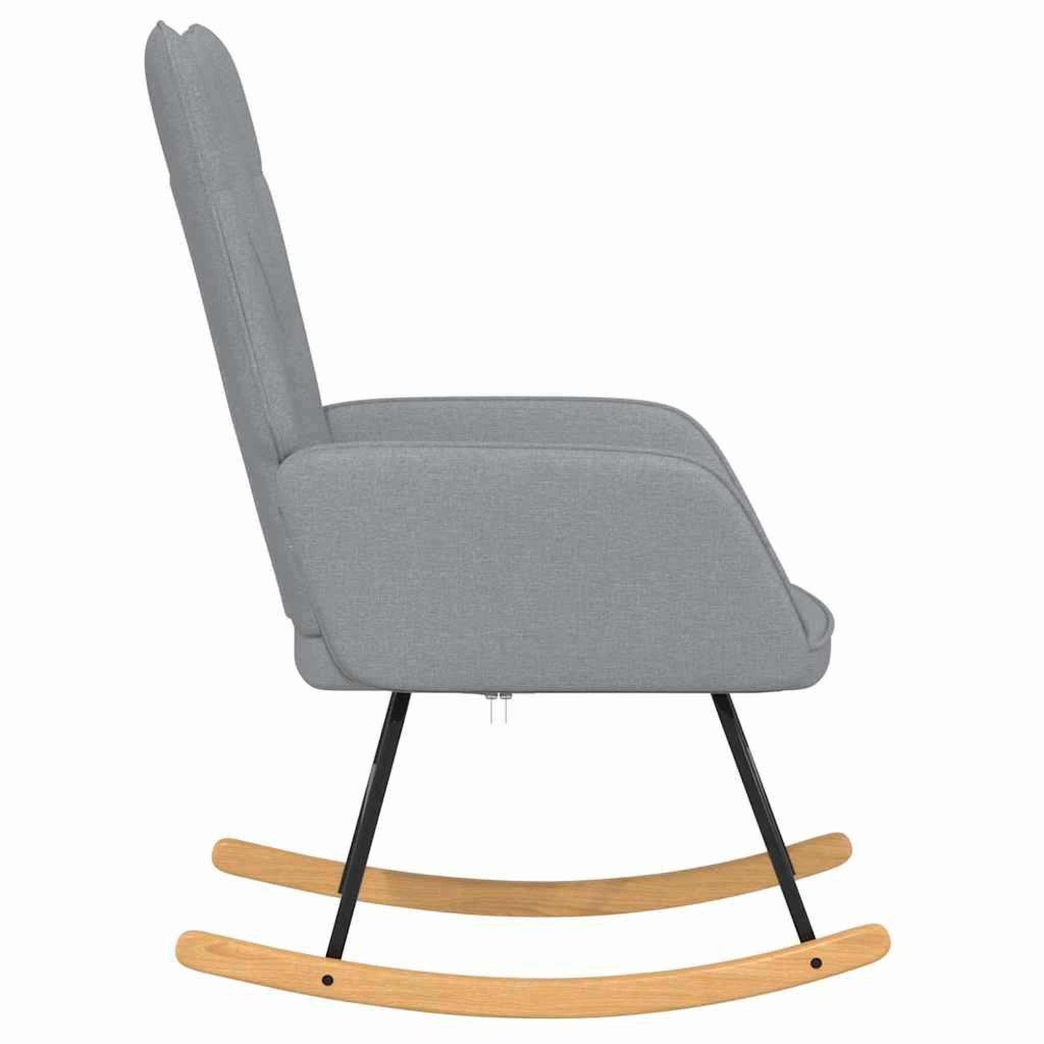 Voir la diapositive 4 : VIDAXL Chaise a bascule Gris clair Tissu