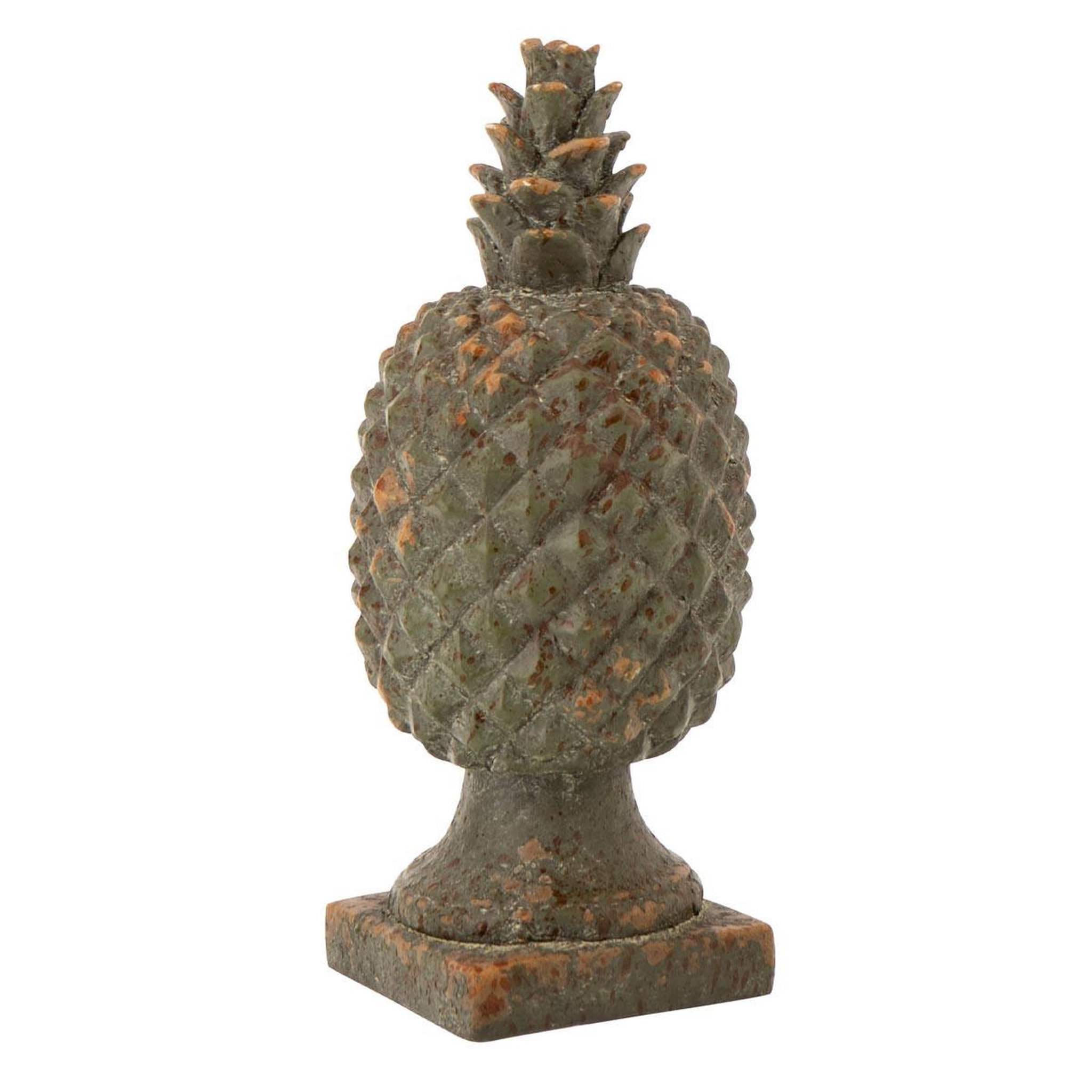 J-LINE Ananas d'extérieur  antik  43cm vert foncé