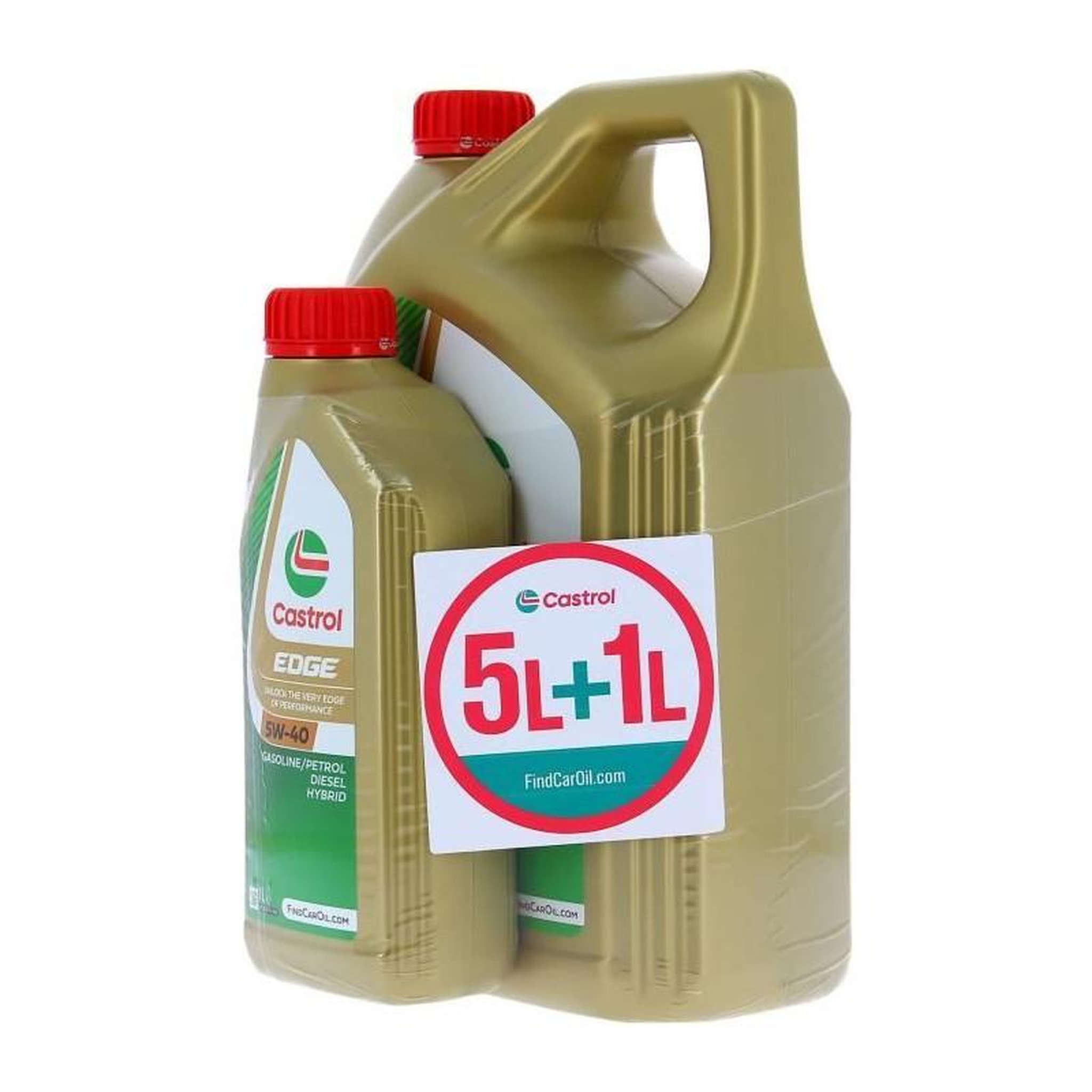 Voir la diapositive 4 : CASTROL Huile Moteur - CASTROL EDGE - 5W-40 - 5L+1L - 057326