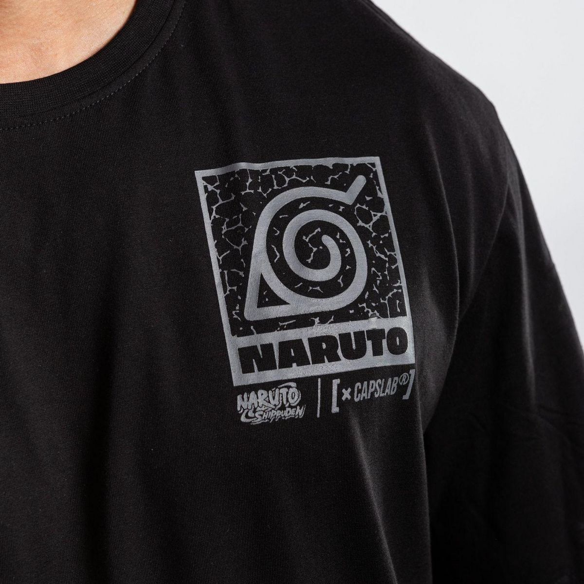 CAPSLAB T-shirt homme relax fit avec print Naruto Shippuden Naruto