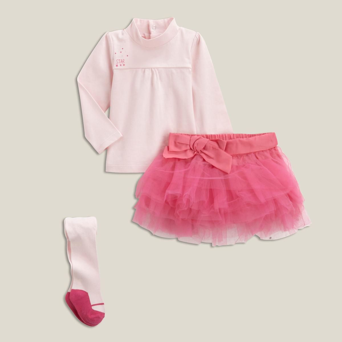 IN EXTENSO Ensemble sous pull, collant et jupe bébé