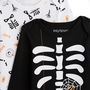 Voir la diapositive 3 : IN EXTENSO Lot de 2 bodies manches longues squelettes halloween bébé