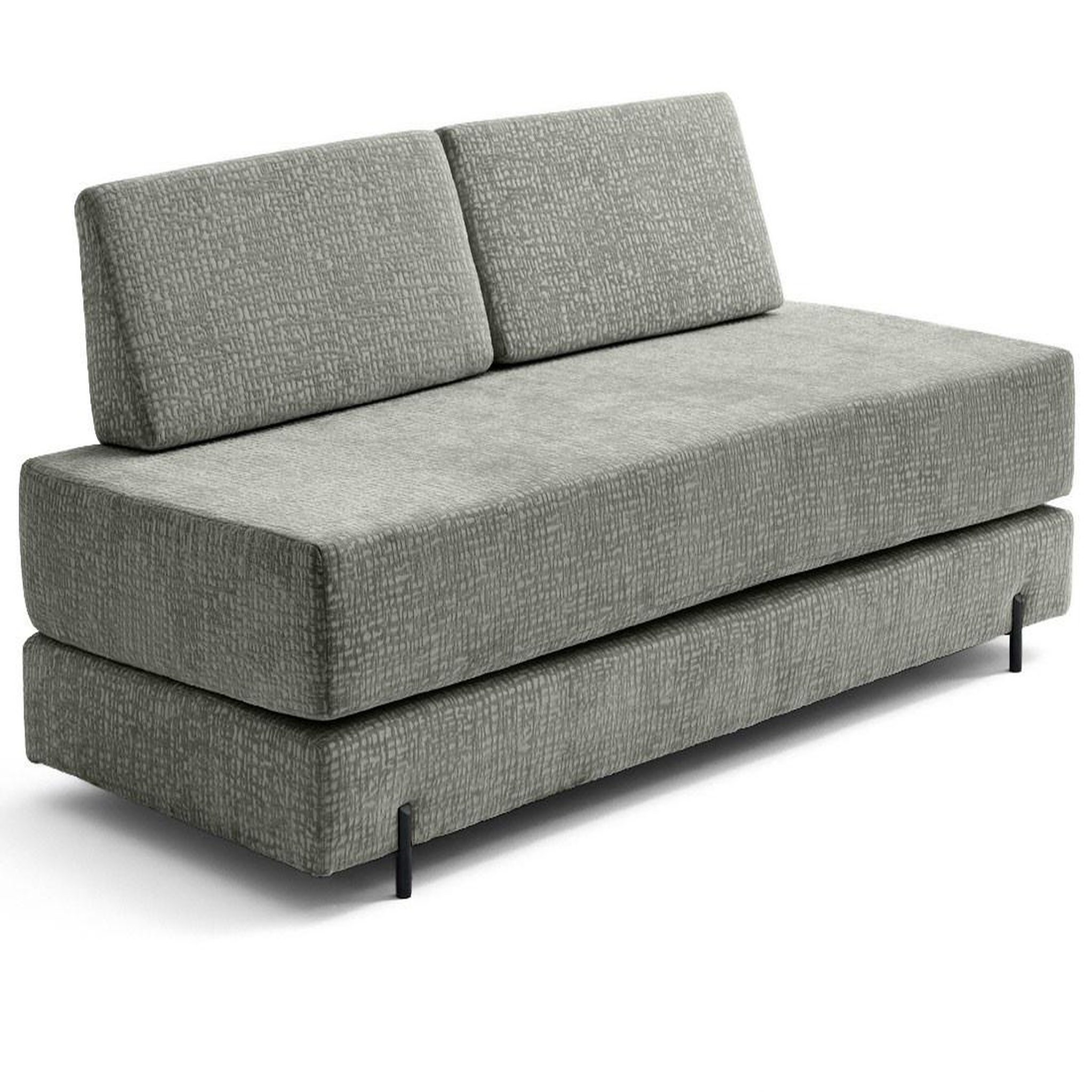 Voir la diapositive 5 : BEST MOBILIER Brescia - banquette 3 places convertible en tissu velours relief