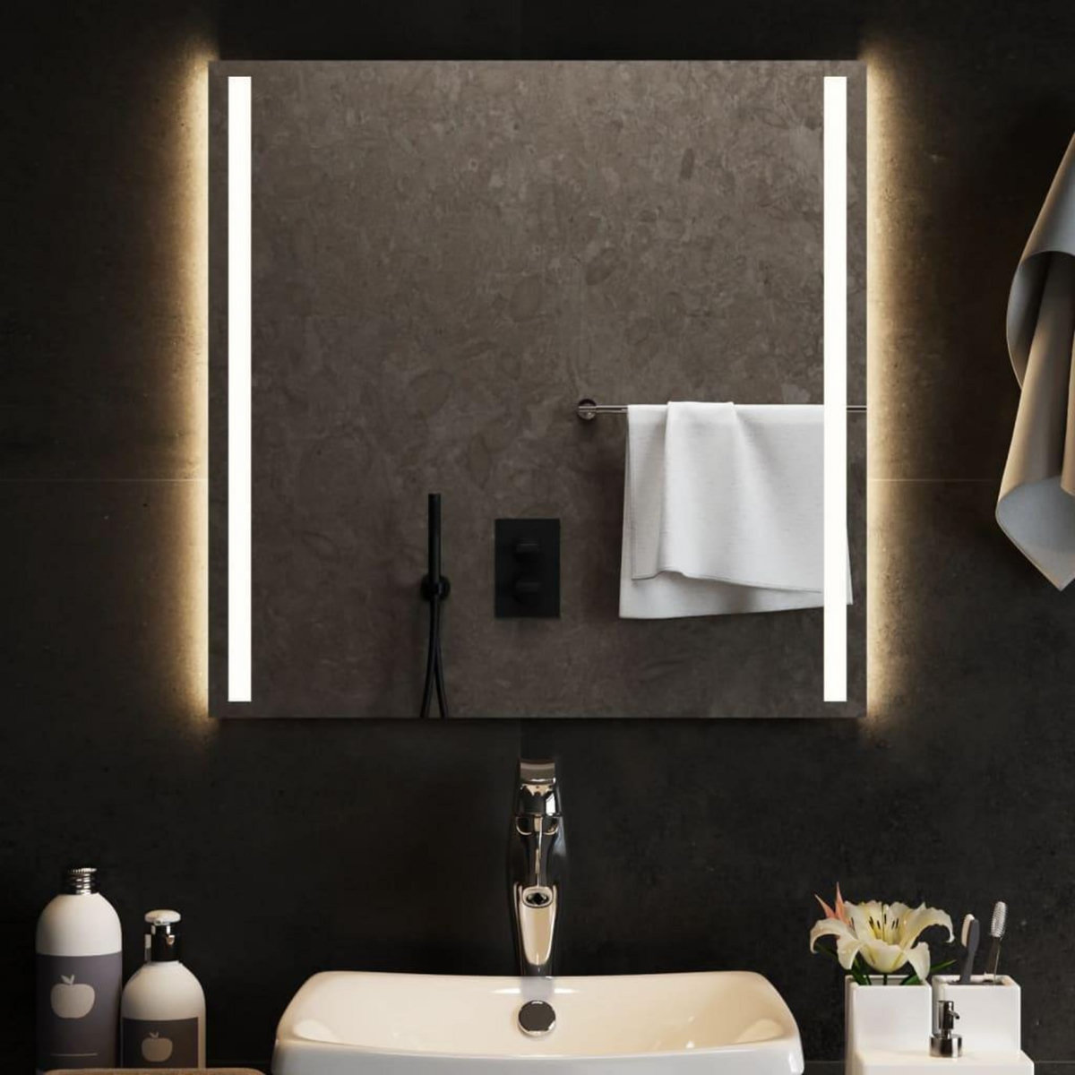 VIDAXL Miroir de salle de bain a LED 60x60 cm