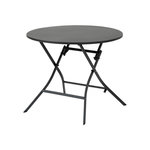 HESPERIDE Table de jardin ronde Greensboro 4 places Graphite - Hespéride