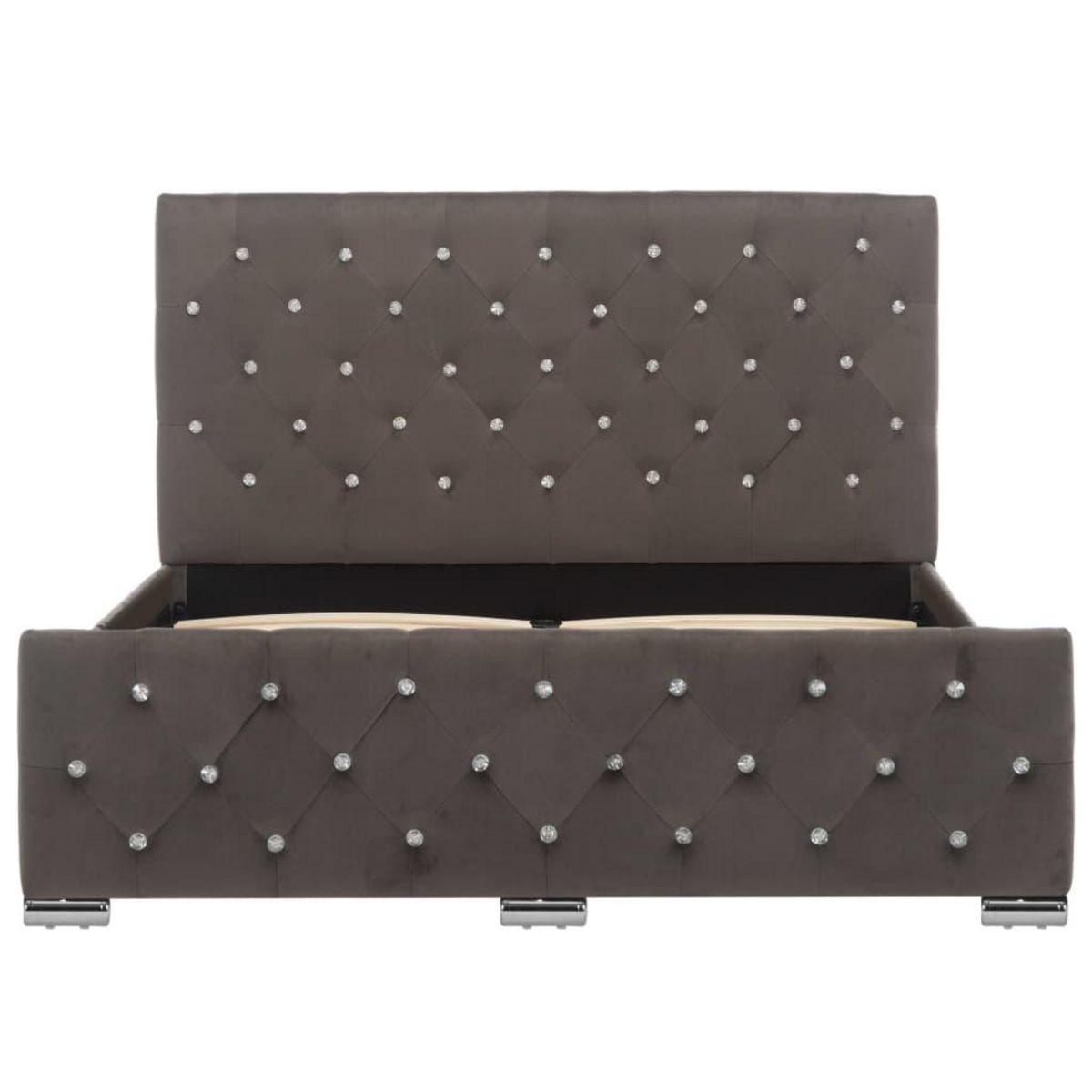 VIDAXL Cadre de lit Gris Tissu 120 x 200 cm