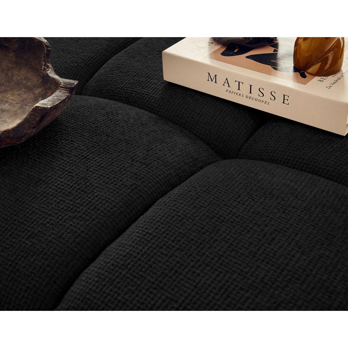 LISA DESIGN Suzano - pouf en tissu texturé