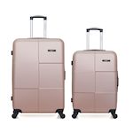 BLUESTAR BLUESTAR - Lot de 2 - Valise grand format et valise weekend MIAMI. Coloris disponibles : Bleu, Gris, Noir, Beige, Rose
