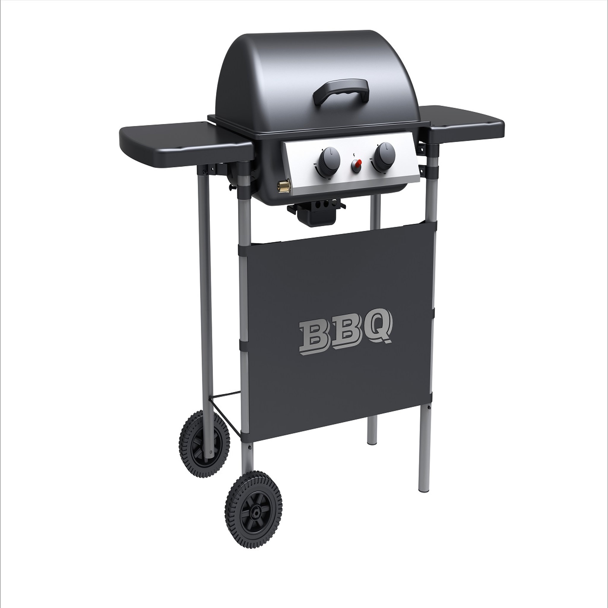 Voir la diapositive 1 : Barbecue à gaz en acier 2 brûleurs