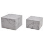 Voir la diapositive 3 : LISA DESIGN Fabio - lot de 2 tables basses - marbre blanc