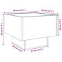 Voir la diapositive 6 : VIDAXL Table d'appoint et LED chene fume 40x40x30 cm bois d'ingenierie