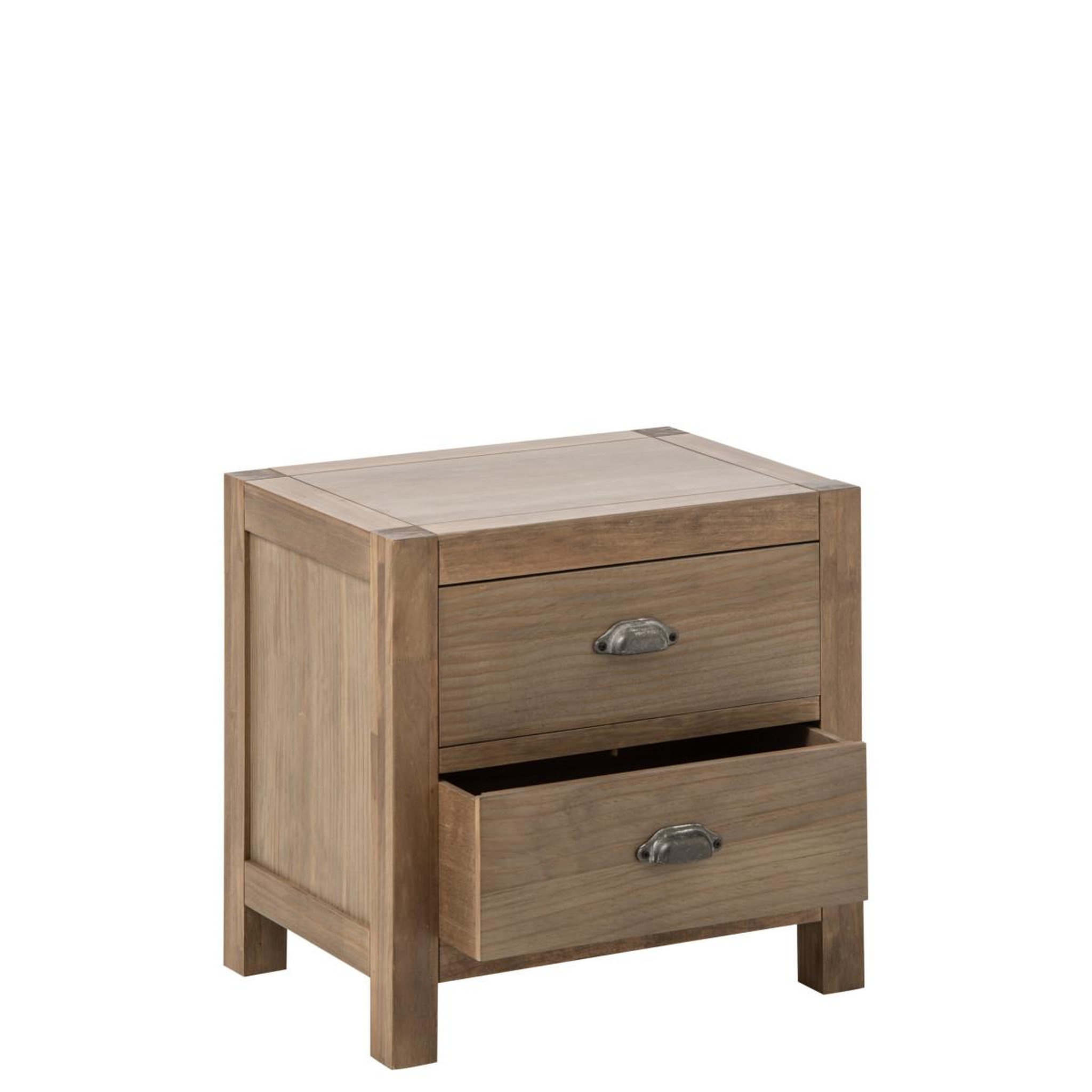 Voir la diapositive 5 : J-LINE Table de chevet en bois  blois  55cm naturel