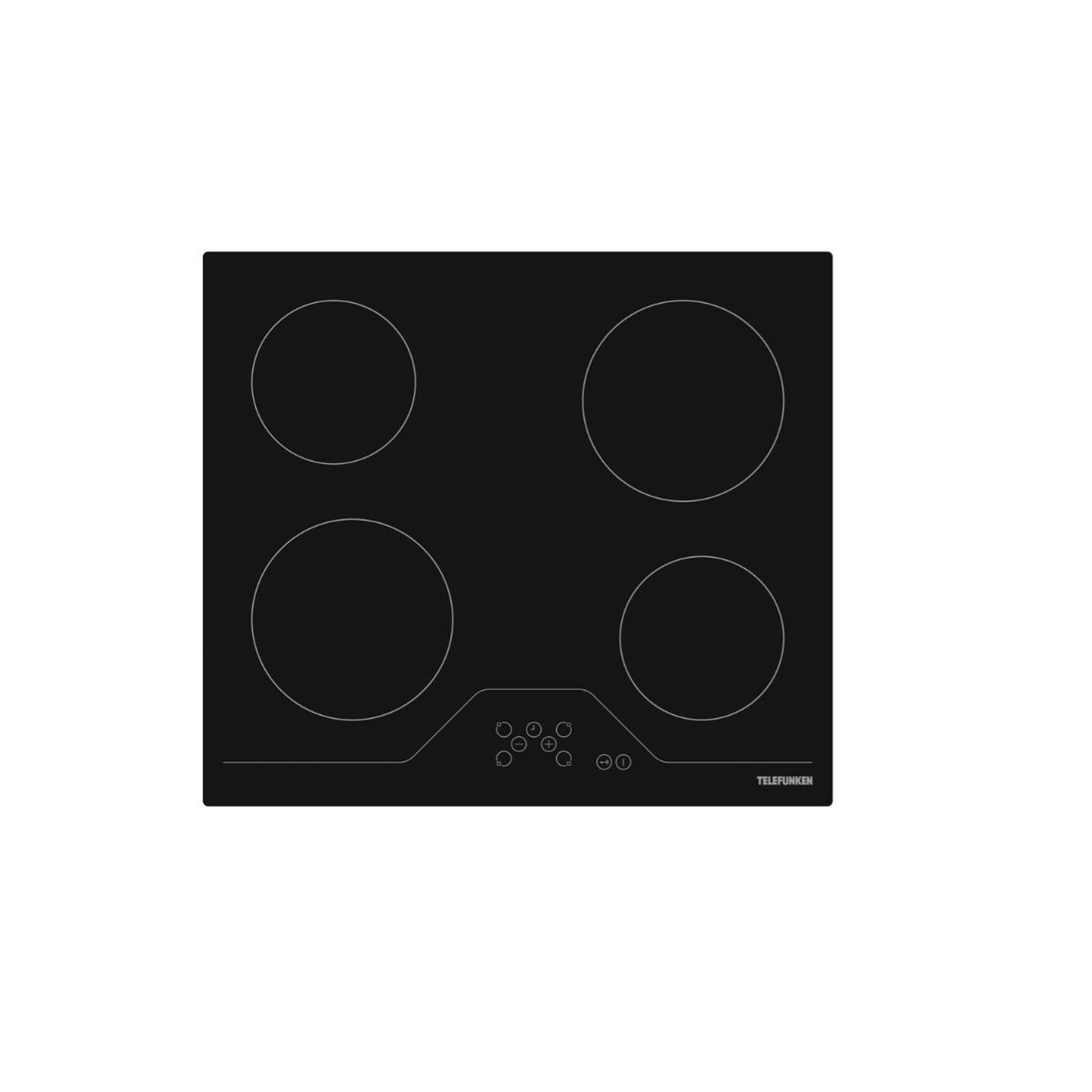TELEFUNKEN Table de cuisson vitrocéramique 4 feux 59 cm 6000w - TK60V4ATT