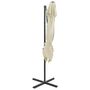 Voir la diapositive 4 : VIDAXL Parasol de jardin en porte-a-faux a double toit Sable 250x250cm