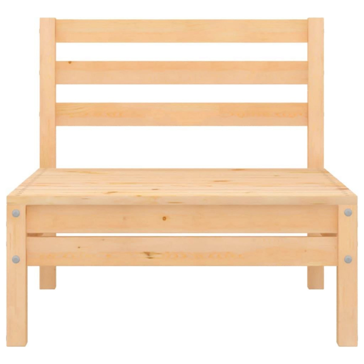 VIDAXL Canape central de jardin Bois de pin massif