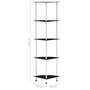 Voir la diapositive 6 : VIDAXL Etagere 5 niveaux Noir 30x30x130 cm Verre trempe