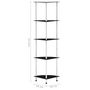 Voir la diapositive 6 : VIDAXL Etagere 5 niveaux Noir 30x30x130 cm Verre trempe
