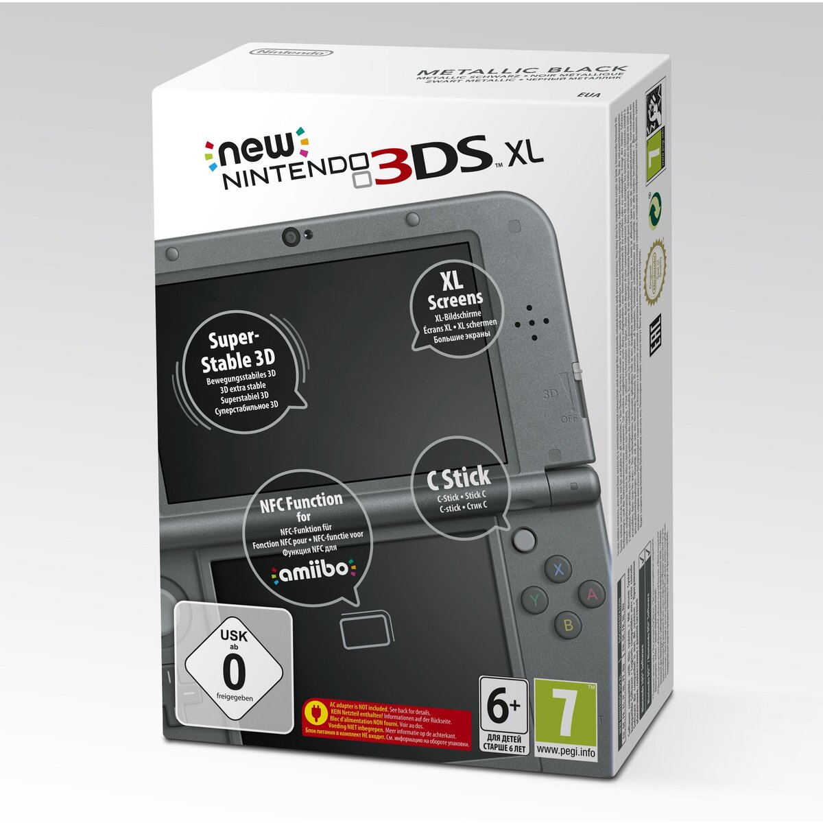 Console New 3DS XL Noir Métallique pas cher 