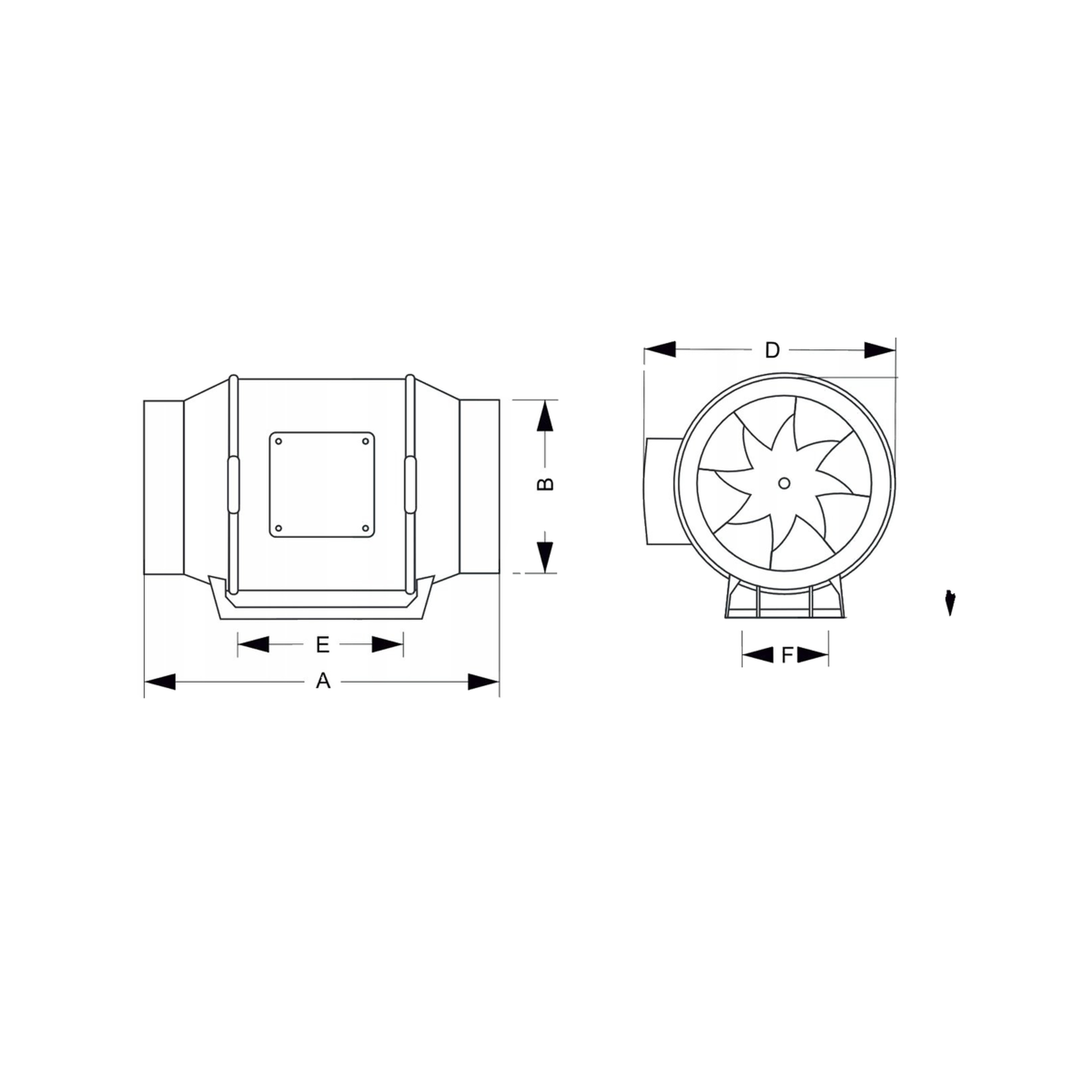 Voir la diapositive 6 : No name Ventilateur Duct No Name aril 75 ECO 30 W