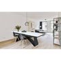 Voir la diapositive 5 : Paris Prix Table de Repas Extensible  Nayla  180-260cm Blanc & Noir