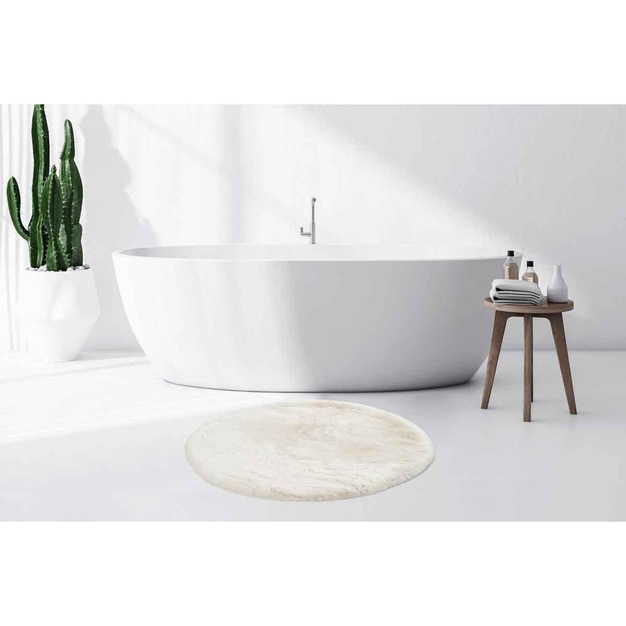 Voir la diapositive 5 : Paris Prix Tapis de bain antidérapant  rabbit  100cm blanc
