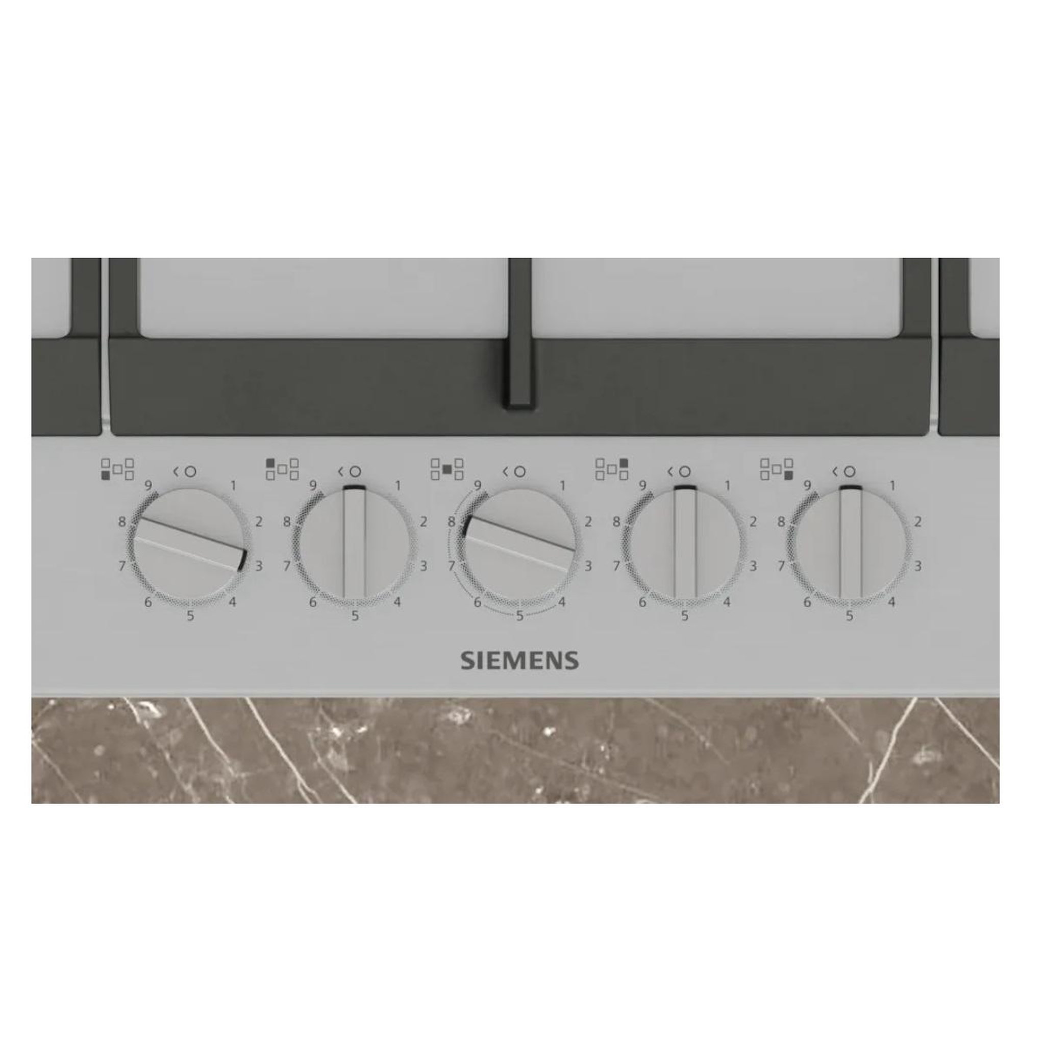 Voir la diapositive 2 : Siemens Table de cuisson gaz 90cm 5 feux 12500w - EC9A5RI90