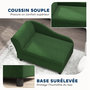 Voir la diapositive 6 : PAWHUT Canapé chien design méridienne - coffre rangement intégré - velours vert