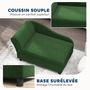 Voir la diapositive 6 : PAWHUT Canapé chien design méridienne - coffre rangement intégré - velours vert