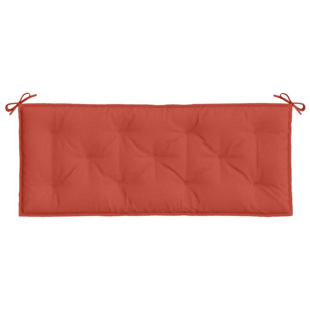 VIDAXL Coussin de banc de jardin rouge melange 120x50x7 cm tissu