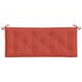 Voir la diapositive 4 : VIDAXL Coussin de banc de jardin rouge melange 120x50x7 cm tissu