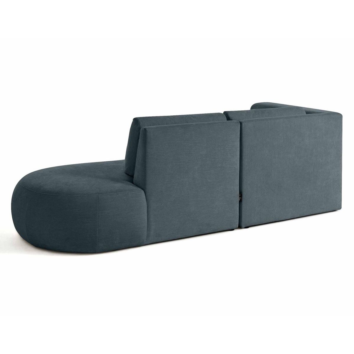 LISA DESIGN Santorini - canapé modulable d'angle gauche + pouf - 4 places - en tissu texturé