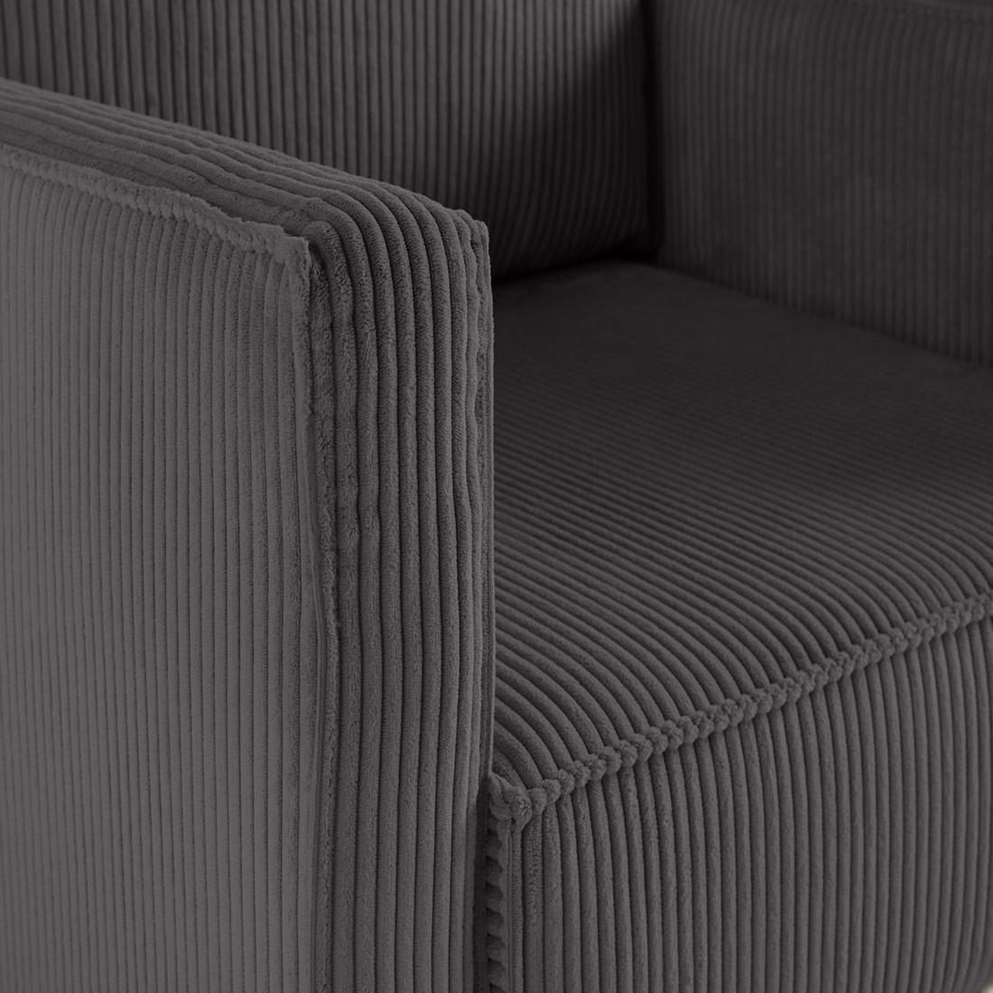 Voir la diapositive 5 : LISA DESIGN Charlie - fauteuil - pieds hauts - en velours côtelé
