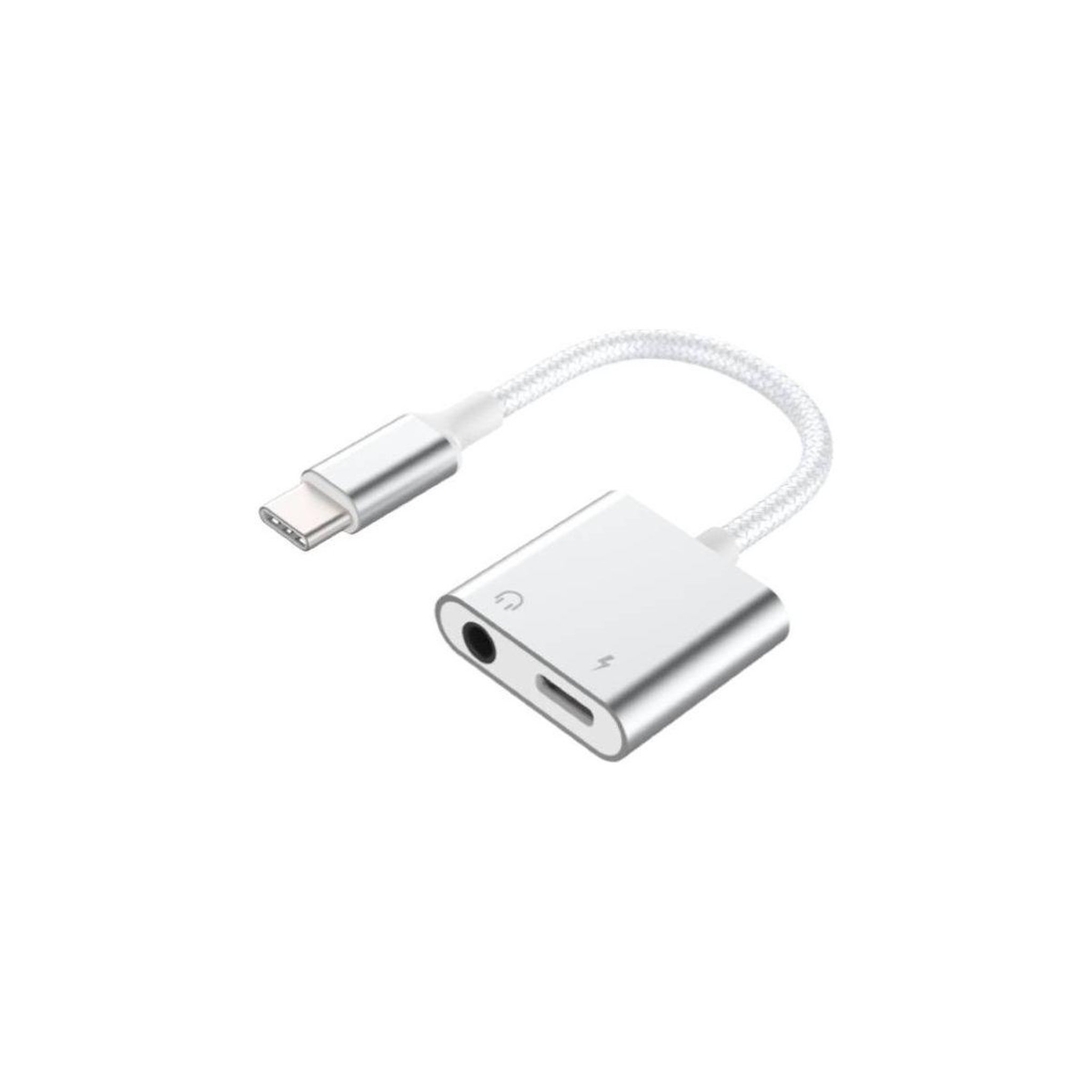FORCE POWER Adaptateur USB C USB-C/Jack 3.5+USB C 100W Renforcé