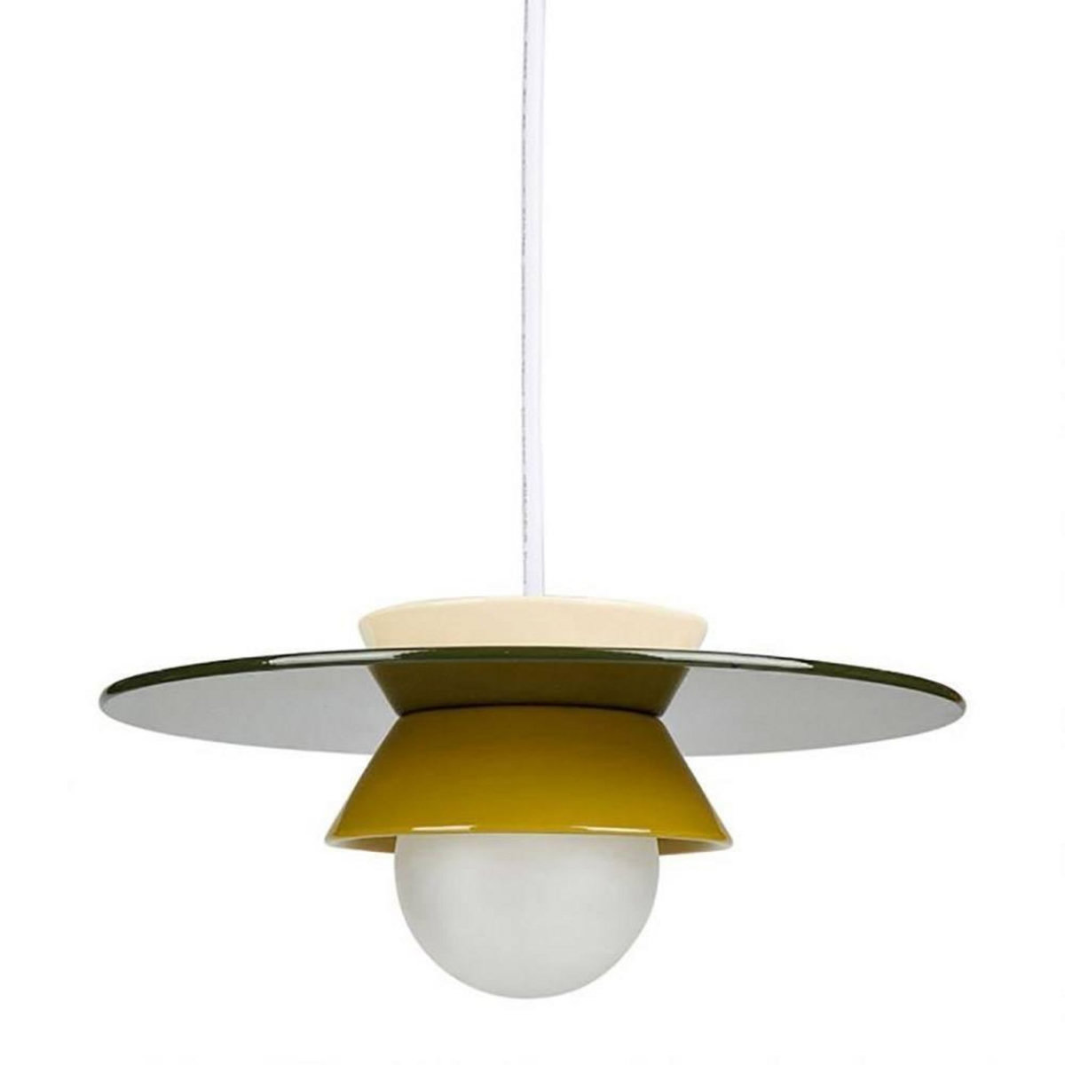 OSTARIA Suspension céramique Kendama vert D26