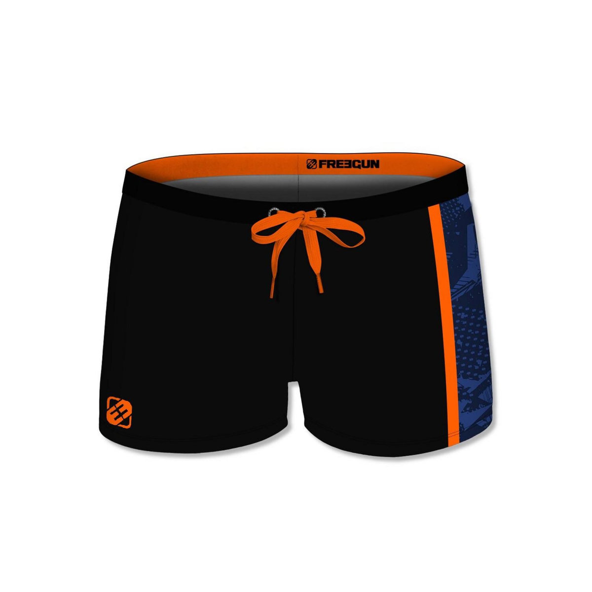 FREEGUN Boxer de bain homme avec empiècement imprimé Grunge