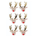 RICO DESIGN 6 Stickers 3D - Rennes de Noël