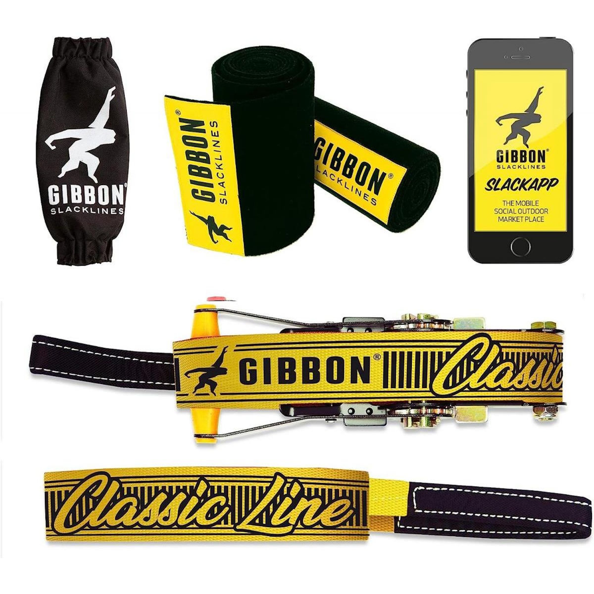 GIBBON Kit Slackline inter-arbre  Classic Line 25 M