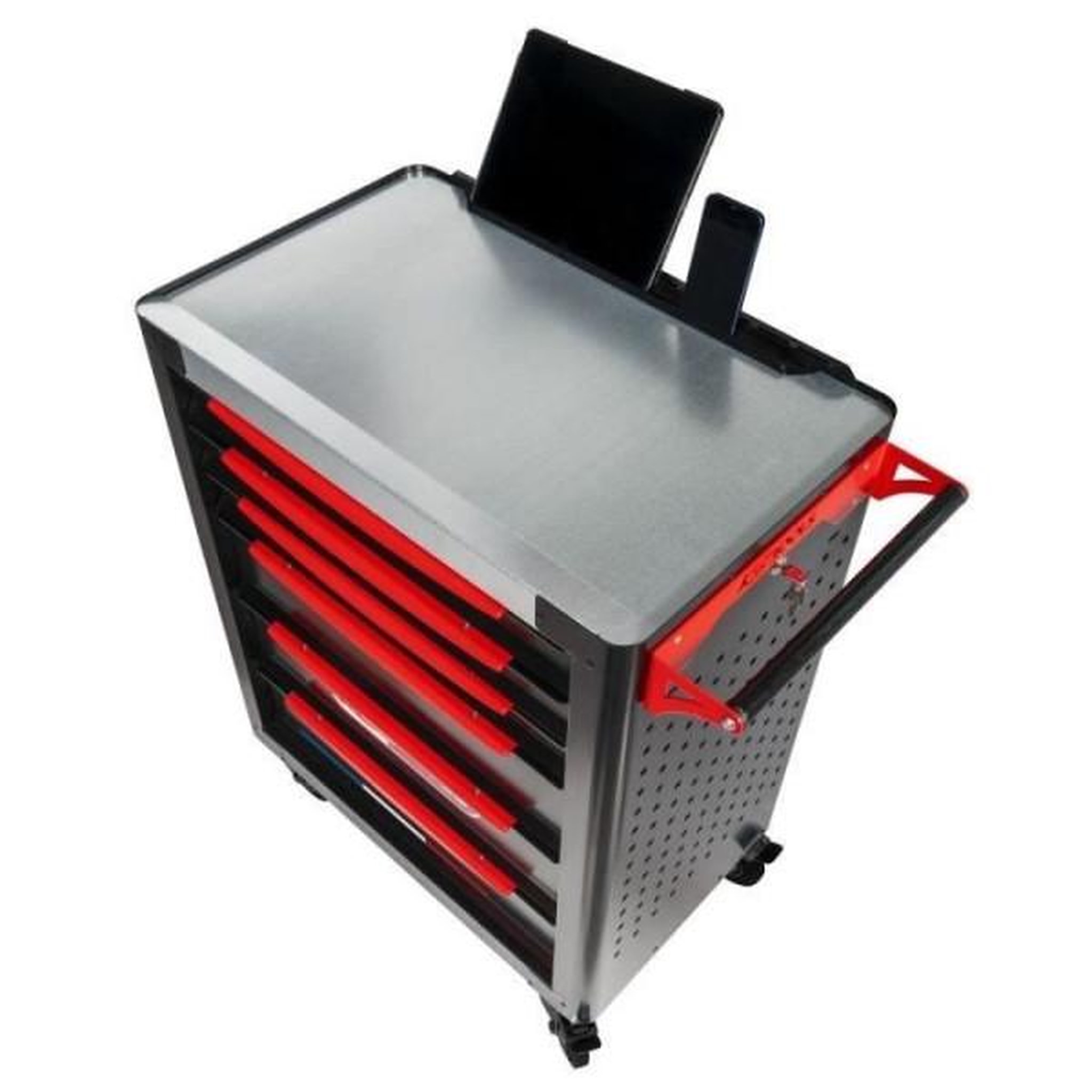 Voir la diapositive 3 : KS TOOLS Servante d'atelier - equipée - 6 tiroirs - ks tools - 824.6298f - noir - equipée de 298 outils pl - fabriquée en france