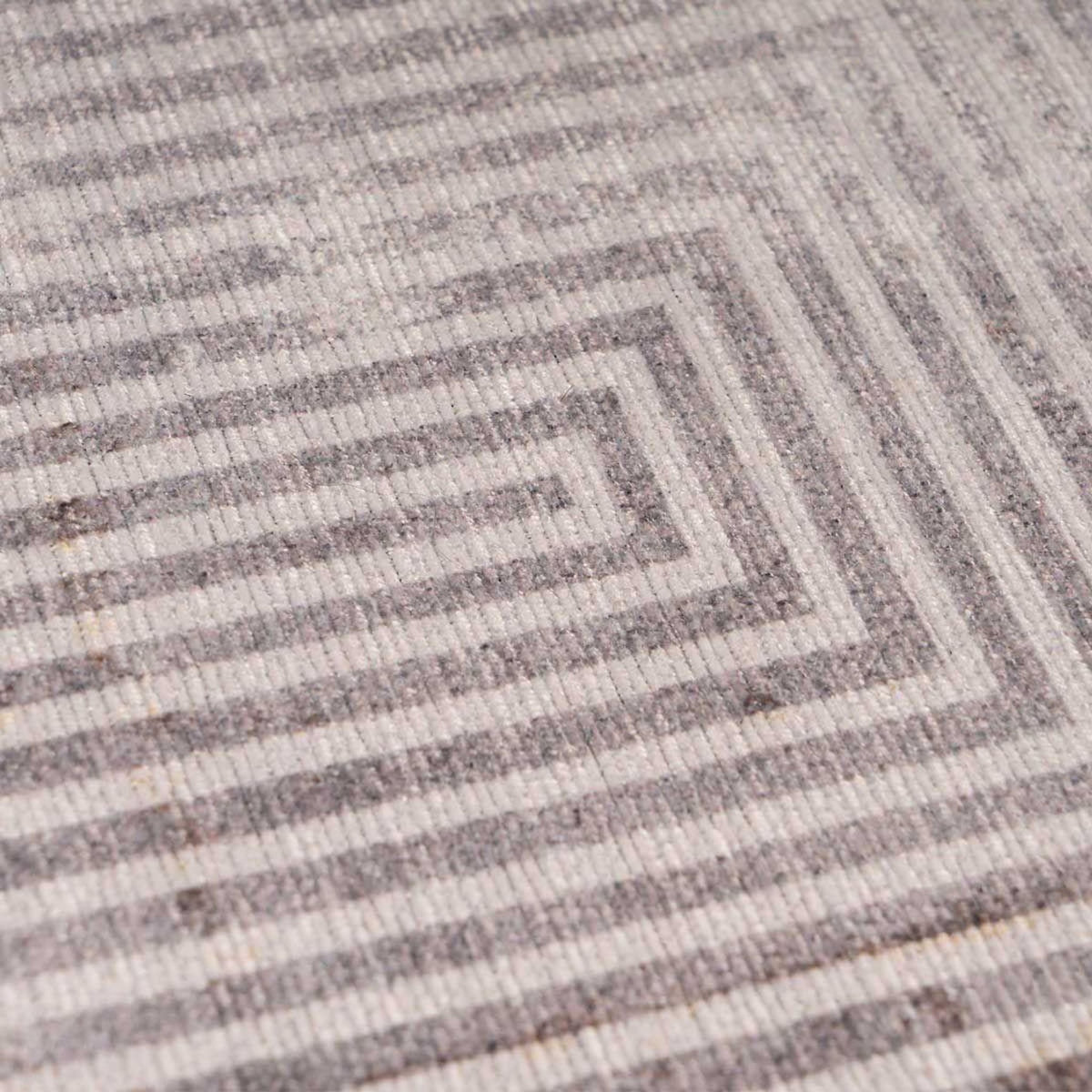 Paris Prix Tapis Tissé Imprimé à Poils Plats  Maya VI  Gris