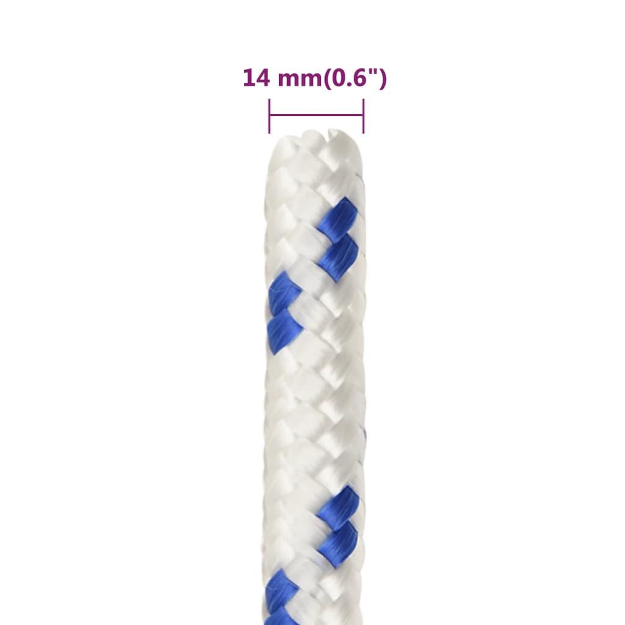 Voir la diapositive 6 : VIDAXL Corde de bateau Blanc 14 mm 100 m Polypropylene