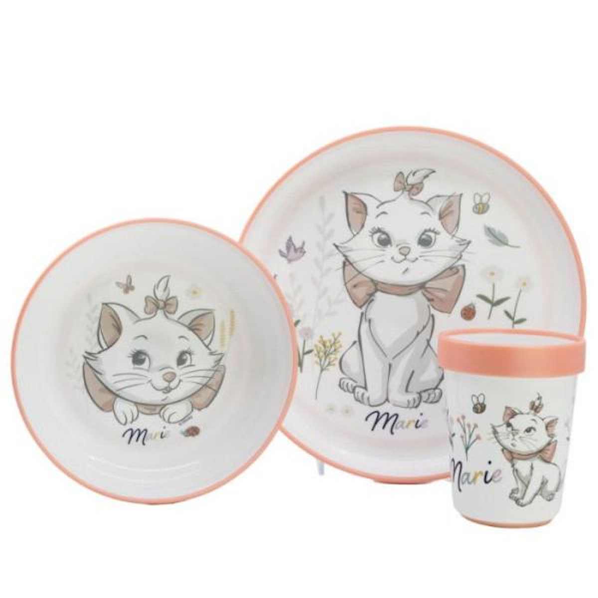 THERMOBABY Coffret repas THERMOBABY ARISTOCHAT 3 pieces : Assiette, bol et gobelet