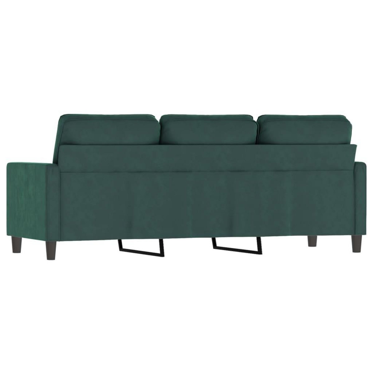 VIDAXL Canape a 3 places Vert fonce 180 cm Velours