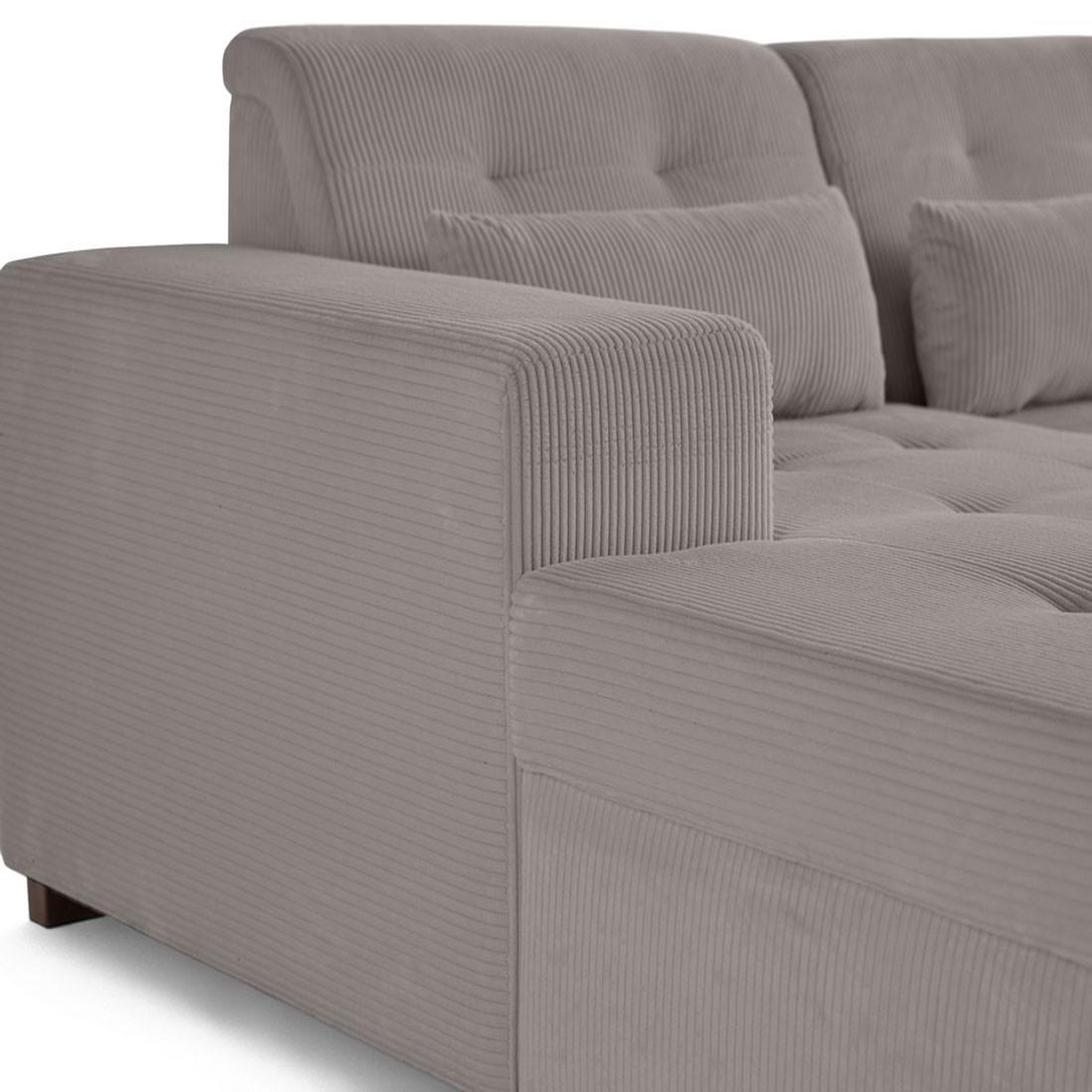 Voir la diapositive 6 : LISA DESIGN Vermont - canapé d'angle gauche - 4 places - convertible avec coffre - en velours côtelé