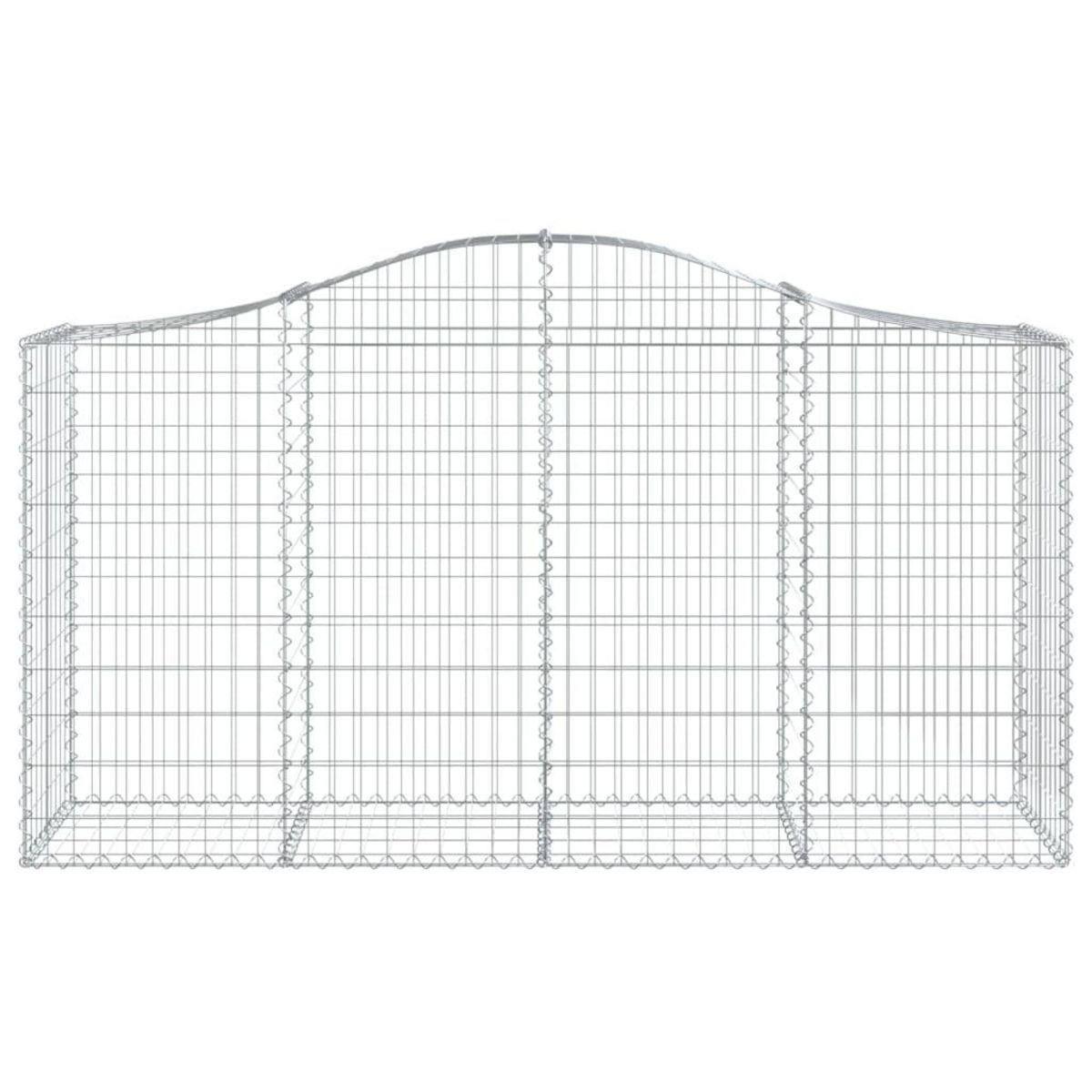 VIDAXL Paniers a gabions arques 3 pcs 200x50x100/120 cm fer galvanise